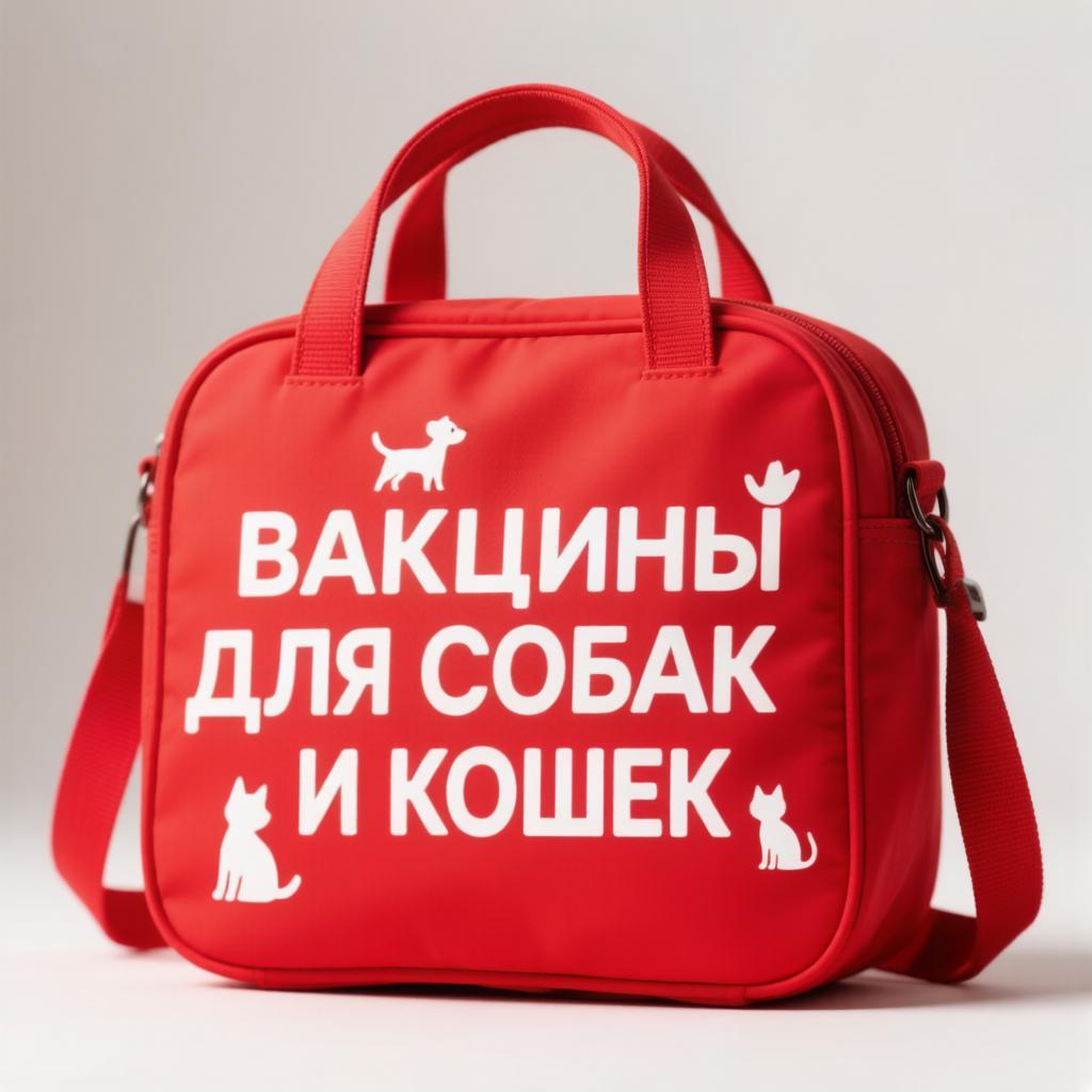 красная сумка в которой вакцины для собак и кошек