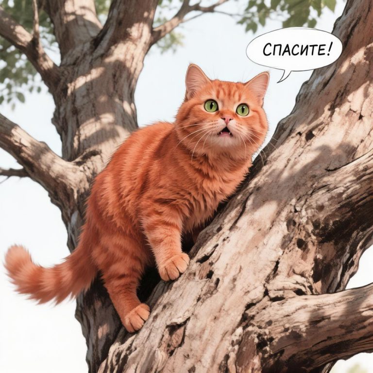 Как снять кошку с высокого дерева и куда обращаться за помощью?