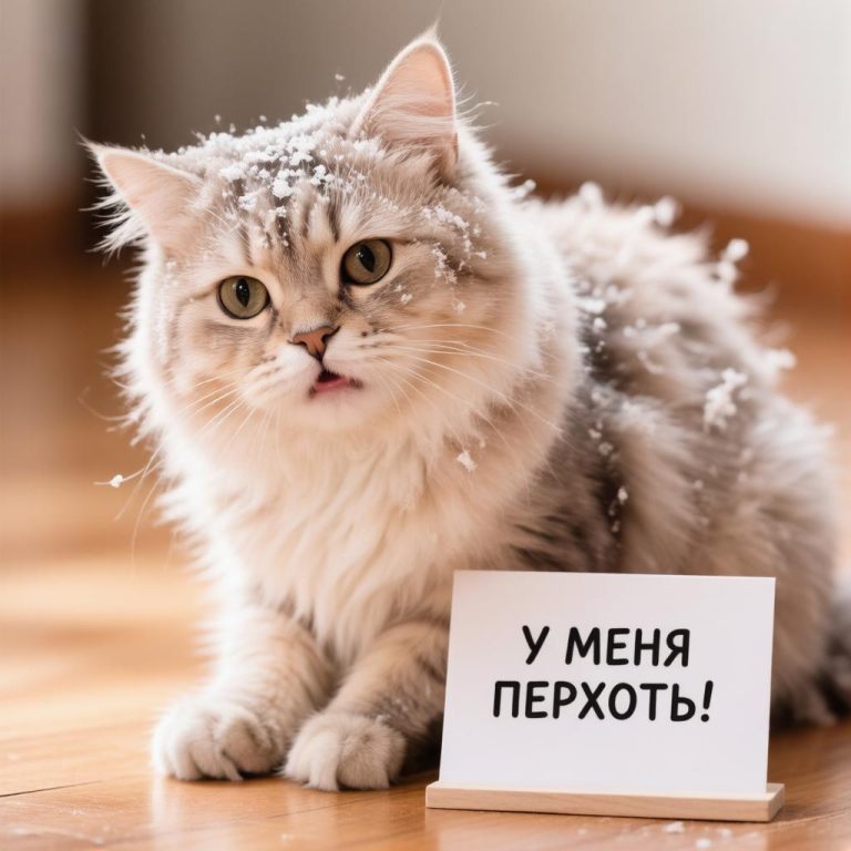 Перхоть у кошки: причины, лечение и профилактика